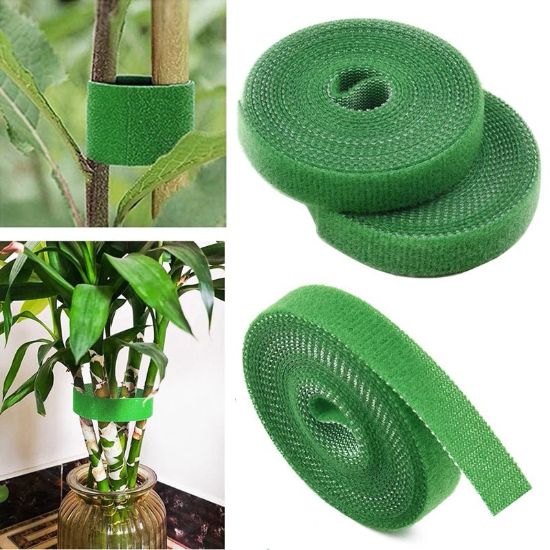 3 Rolls Green Garden Twine Plant Ties Nylon Plant Bandage Garden Hook Loop Bamboo Cane Wrap Support Garden Accessories - Avero