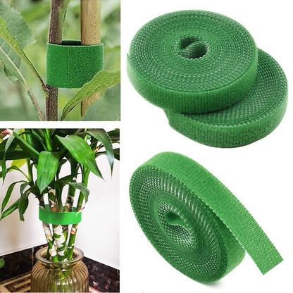 3 Rolls Green Garden Twine Plant Ties Nylon Plant Bandage Garden Hook Loop Bamboo Cane Wrap Support Garden Accessories - Avero