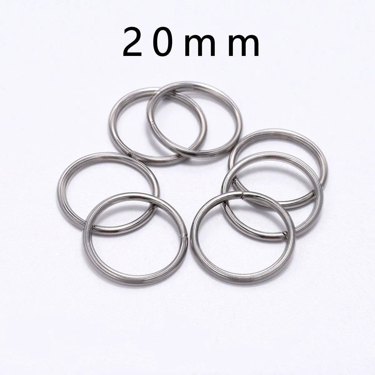 30 - 200Pcs 3 - 25mm Stainless Steel Split Ring Open Single Loops Jump Rings Connectors for DIY Jewelry Making Findings Accessories - Avero