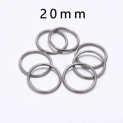 30 - 200Pcs 3 - 25mm Stainless Steel Split Ring Open Single Loops Jump Rings Connectors for DIY Jewelry Making Findings Accessories - Avero