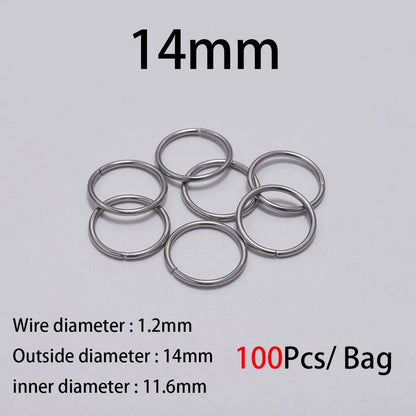30 - 200Pcs 3 - 25mm Stainless Steel Split Ring Open Single Loops Jump Rings Connectors for DIY Jewelry Making Findings Accessories - Avero