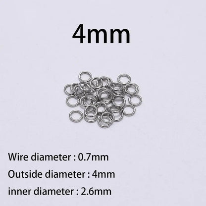 30 - 200Pcs 3 - 25mm Stainless Steel Split Ring Open Single Loops Jump Rings Connectors for DIY Jewelry Making Findings Accessories - Avero