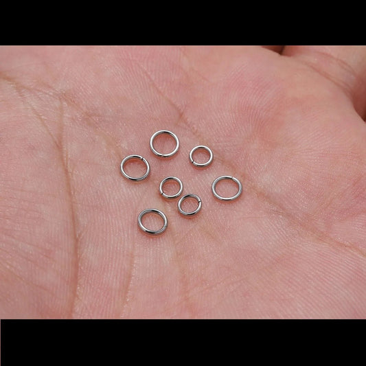 30 - 200Pcs 3 - 25mm Stainless Steel Split Ring Open Single Loops Jump Rings Connectors for DIY Jewelry Making Findings Accessories - Avero