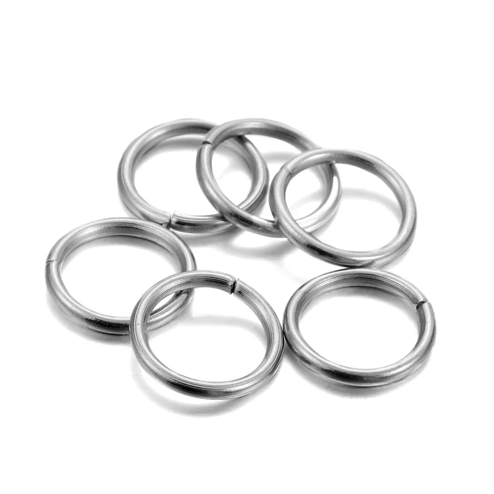 30 - 200Pcs 3 - 25mm Stainless Steel Split Ring Open Single Loops Jump Rings Connectors for DIY Jewelry Making Findings Accessories - Avero