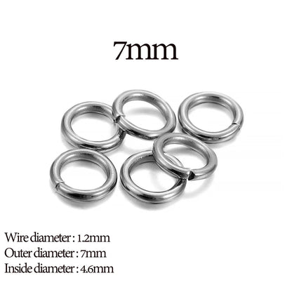 30 - 200Pcs 3 - 25mm Stainless Steel Split Ring Open Single Loops Jump Rings Connectors for DIY Jewelry Making Findings Accessories - Avero