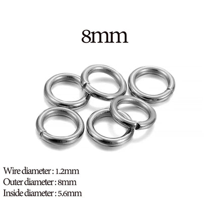 30 - 200Pcs 3 - 25mm Stainless Steel Split Ring Open Single Loops Jump Rings Connectors for DIY Jewelry Making Findings Accessories - Avero