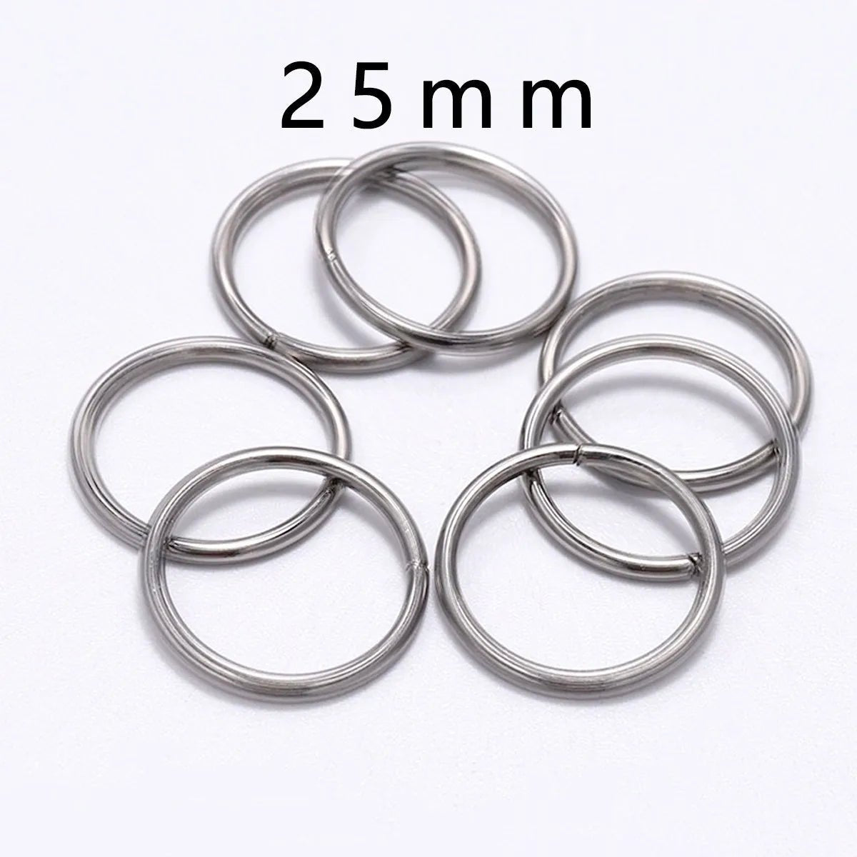 30 - 200Pcs 3 - 25mm Stainless Steel Split Ring Open Single Loops Jump Rings Connectors for DIY Jewelry Making Findings Accessories - Avero