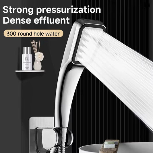 300 Holes Pressurized Square Showerhead - Water - Saving Handheld Rainfall Spray for Ultimate Bathroom Luxury - Avero