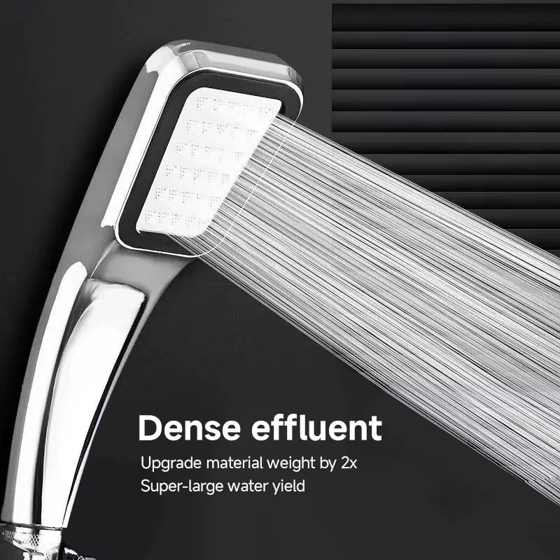 300 Holes Pressurized Square Showerhead - Water - Saving Handheld Rainfall Spray for Ultimate Bathroom Luxury - Avero