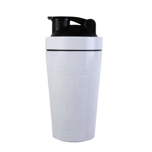 304 Stainless Steel Whey Shakes Cup 500ml/750ml Leak Proof Protein Powder Bottle Large Capacity with Scale - Avero
