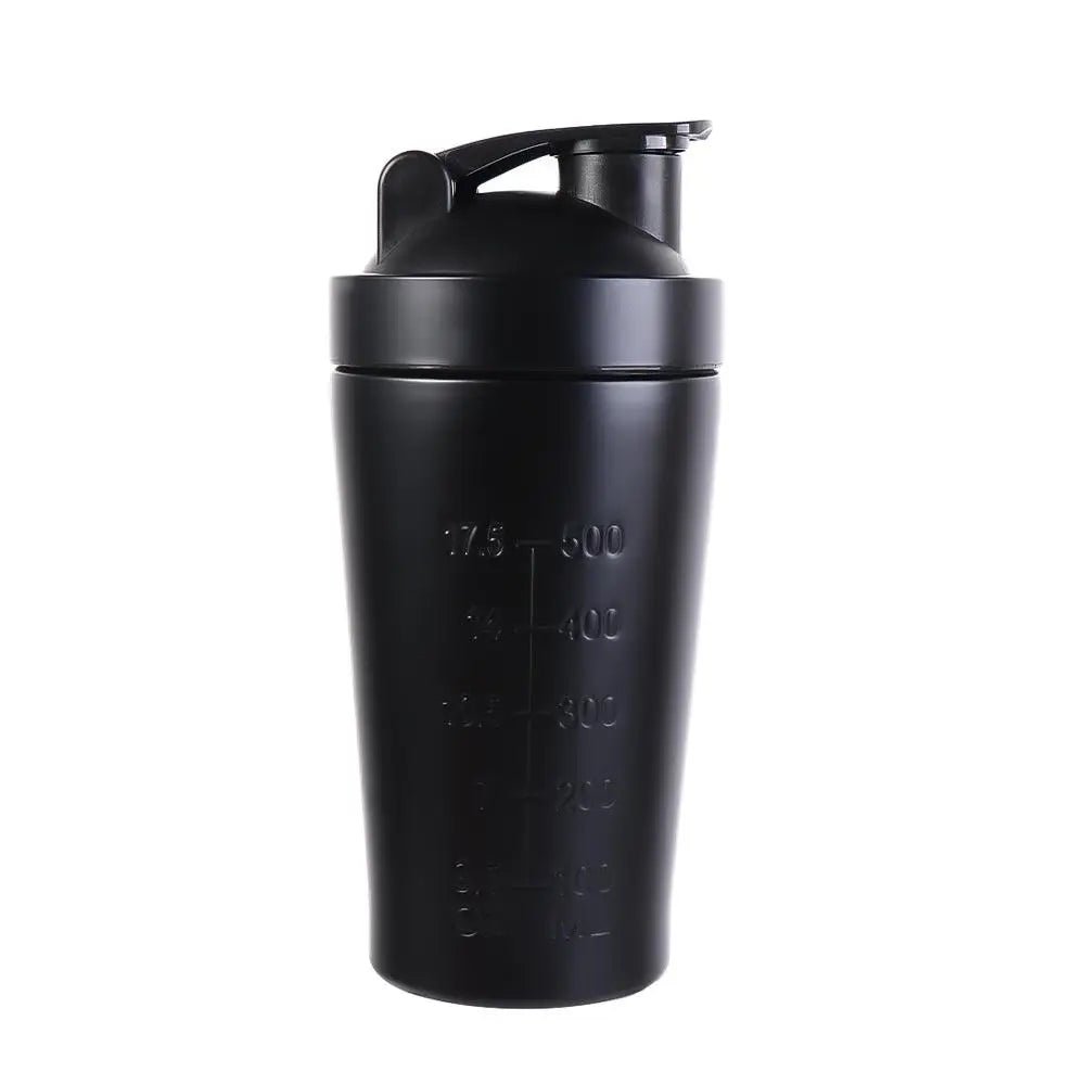 304 Stainless Steel Whey Shakes Cup 500ml/750ml Leak Proof Protein Powder Bottle Large Capacity with Scale - Avero