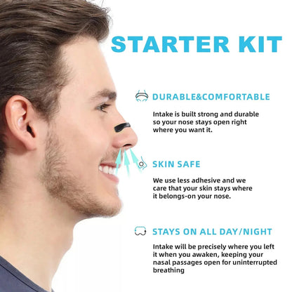 30Days/Box Sport Nasal Dilator Sleep Aid Magnetic Nose Strips Breathing Dilators Starter Kit for Snoring Reduction - Avero