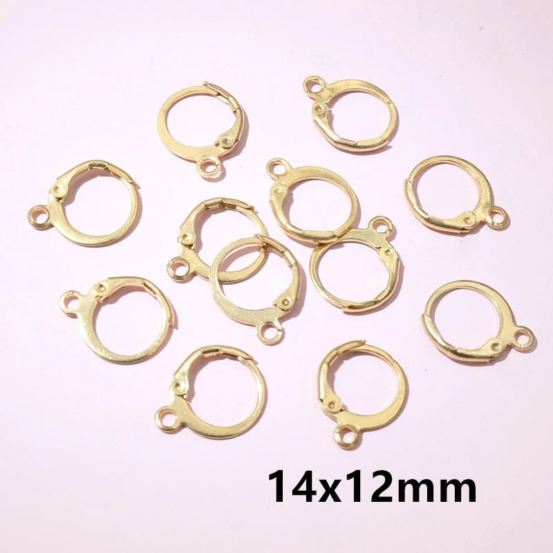 30pcs 14x12mm 15x10mm No Fade Stainless Steel French Lever Earring Hooks Clips DIY Earwire Earrings Jewelry Findings Accessories - Avero