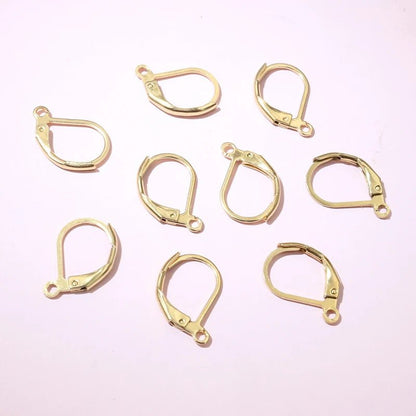 30pcs 14x12mm 15x10mm No Fade Stainless Steel French Lever Earring Hooks Clips DIY Earwire Earrings Jewelry Findings Accessories - Avero