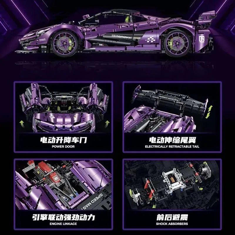 3568pcs RC Technical Remote Control Sports Car Building Blocks Model MOC P1 Racing Car Bricks Toys for Boys Kids Gift Set - Avero
