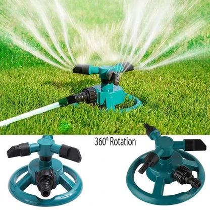 360° Auto - Rotating Sprinkler Nozzle - Adjustable Spray Patterns for Lawn/Garden/Agricultural Irrigation, Water - Saving Tool - Avero