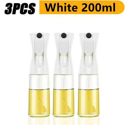 3PCS 200/300ml Oil Sprayer Bottle 1PC Kitchen Cooking Oil Dispenser Fitness Fat Loss Camping BBQ Vinegar Sauce Sprayer Bottle - Avero