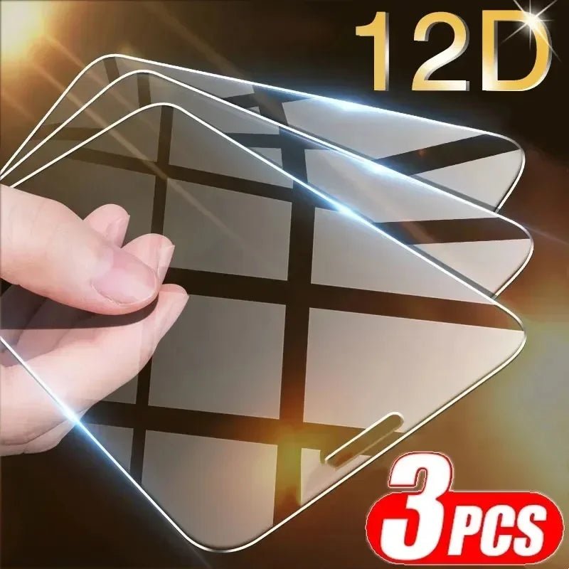3Pcs Tempered Glass for iPhone 14 13 12 11 15 Pro Max Mini Screen Protector for iPhone XR X XS MAX 7 8 Plus 16 Protective Glass - Avero