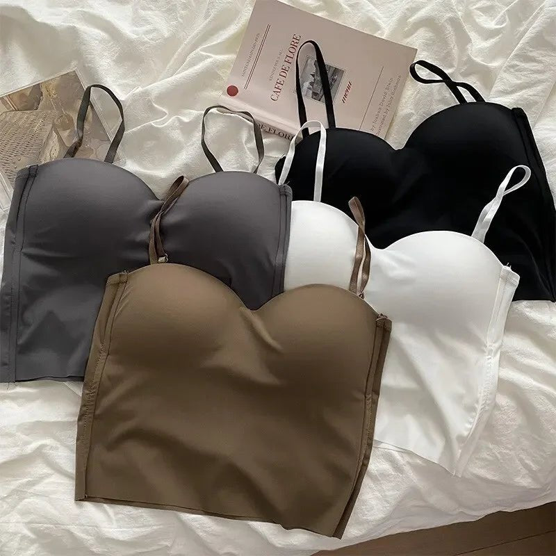 4 Colors Camisole for Women Fitness Crop Tops Summer Elegant Sexy All - match Casual Aesthetic Solid New - Avero