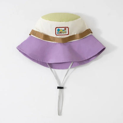4 Colors Summer Sun Protection Girls Bucket Hat Breathable Outdoor Sports Hats Kids Headwear Caps 2 - 6Y - Avero