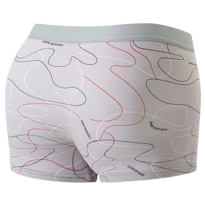 4 Pack Europe and America Size MEN'S FASHION Sexy Boxer Underwear Antibacterial Breathable plus Size Fat MEN'S Shorts Underwear - Avero