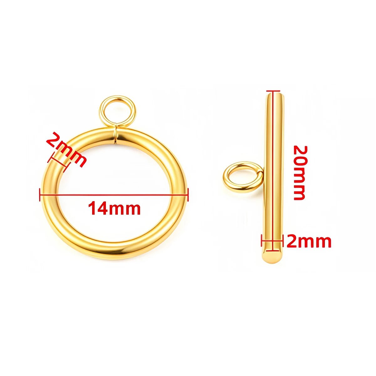 4 Sets Stainless Steel OT Clasp Toggle Clasps 18k Gold for Necklaces Connectors Bracelets Hooks DIY Jewelry Making Accessories - Avero