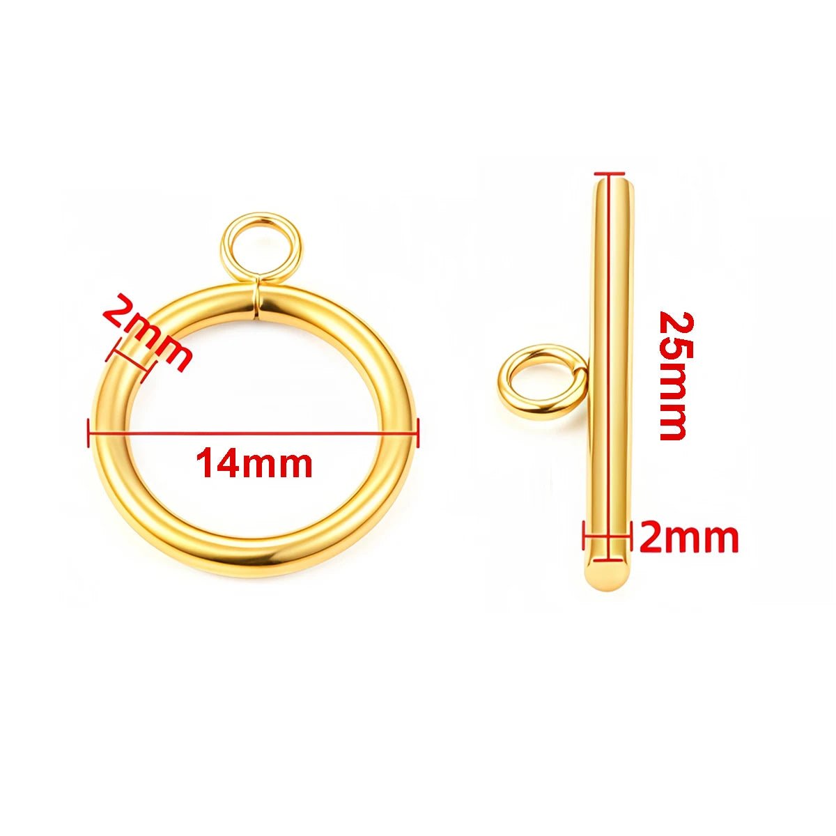4 Sets Stainless Steel OT Clasp Toggle Clasps 18k Gold for Necklaces Connectors Bracelets Hooks DIY Jewelry Making Accessories - Avero