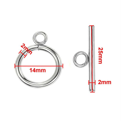 4 Sets Stainless Steel OT Clasp Toggle Clasps 18k Gold for Necklaces Connectors Bracelets Hooks DIY Jewelry Making Accessories - Avero