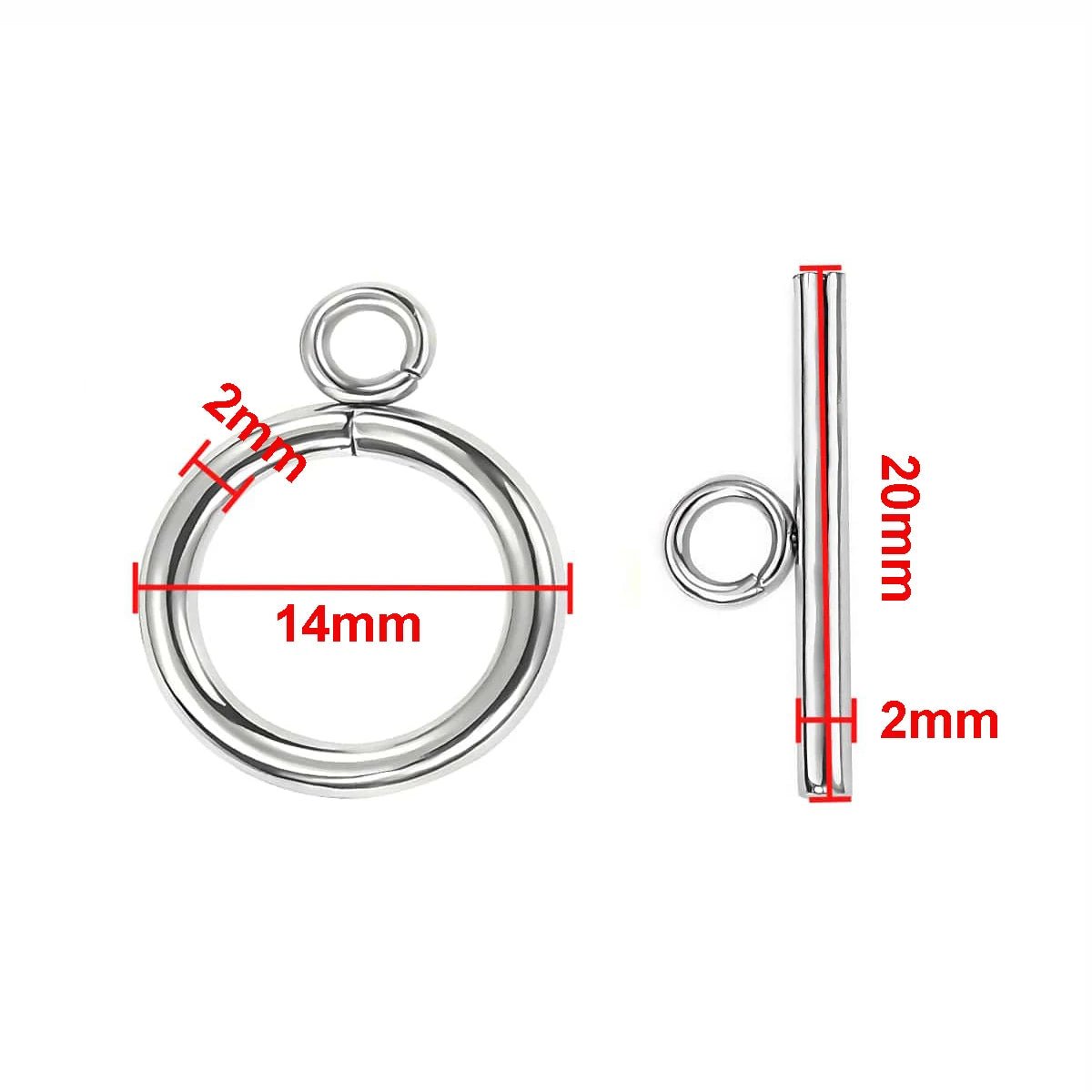 4 Sets Stainless Steel OT Clasp Toggle Clasps 18k Gold for Necklaces Connectors Bracelets Hooks DIY Jewelry Making Accessories - Avero