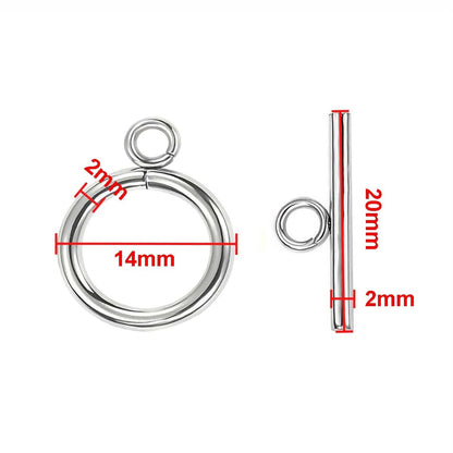 4 Sets Stainless Steel OT Clasp Toggle Clasps 18k Gold for Necklaces Connectors Bracelets Hooks DIY Jewelry Making Accessories - Avero