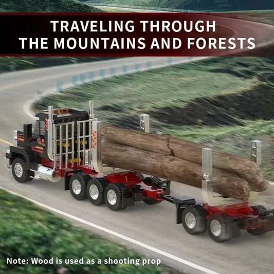 445PCS Wood Transport Truck Head Building Blocks City Truck Model Bricks Desktop Ornaments Children's Educational DIY Toys Gifts - Avero