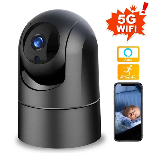 4MP IP Camera 5G Wifi 2K Baby Monitor 1080P Mini Indoor CCTV Security Camera Auto Tracking Audio Video Surveillance Camera Alexa - Avero