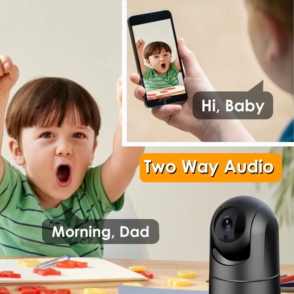 4MP IP Camera 5G Wifi 2K Baby Monitor 1080P Mini Indoor CCTV Security Camera Auto Tracking Audio Video Surveillance Camera Alexa - Avero
