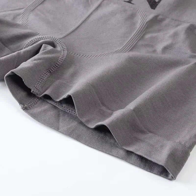 5 Pcs Thin Style Men's High Elastic Plain Color Comfortable Boxer Briefs Panties Breathable Pantyhose - Avero