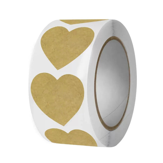500 pcs / 1 roll ，kraft round self - adhesive label paper items classification name stickers personalized labels - Avero