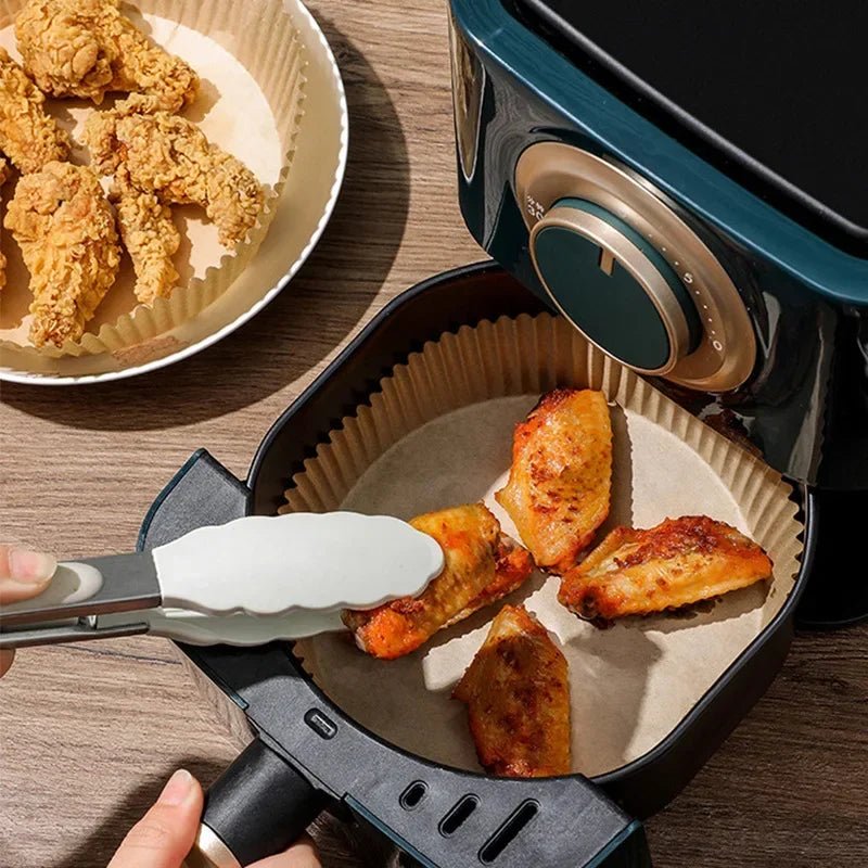 50/100/200pcs Disposable Air Fryer Paper Round/Square Special Paper Food Silicon Oil Paper Air Fryer Liners Baking Paper - Avero