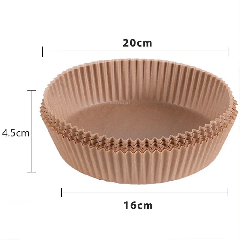 50/100Pcs Air Fryer Disposable Paper Non - Stick Airfryer Baking Papers Round Air - Fryer Paper Liners Paper Kitchen Accessories - Avero