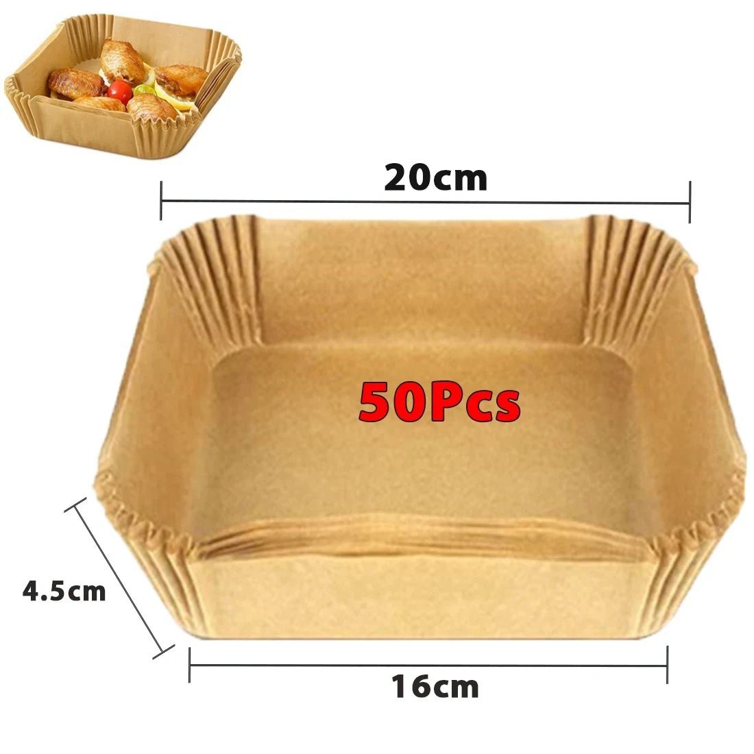 50/100Pcs Air Fryer Disposable Paper Non - Stick Airfryer Baking Papers Round Air - Fryer Paper Liners Paper Kitchen Accessories - Avero