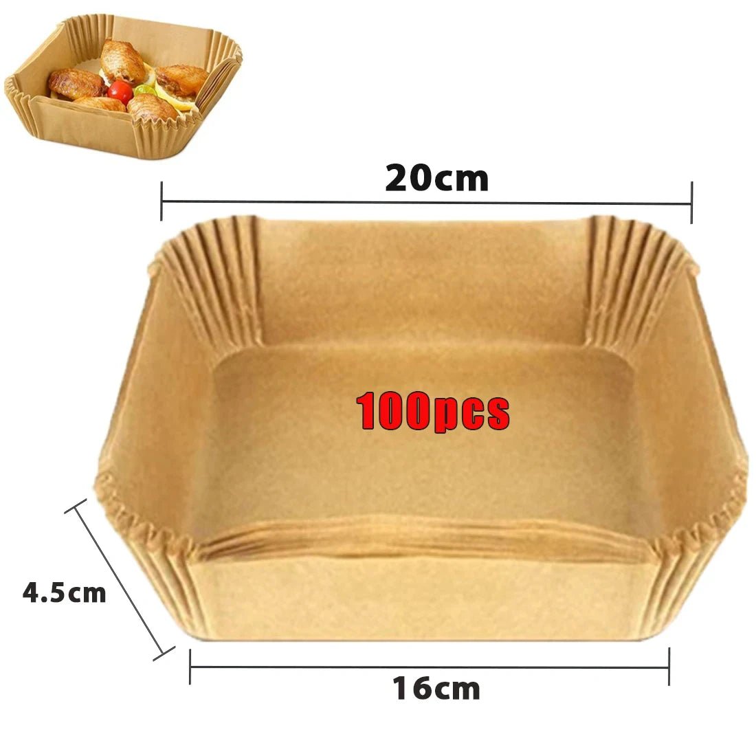 50/100Pcs Air Fryer Disposable Paper Non - Stick Airfryer Baking Papers Round Air - Fryer Paper Liners Paper Kitchen Accessories - Avero