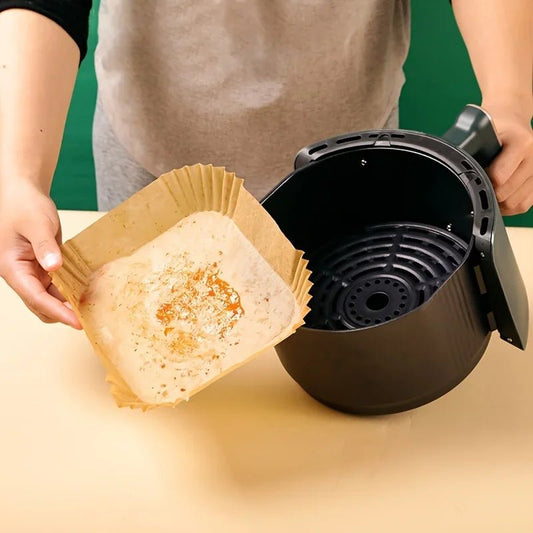50/100pcs Square Silicone Oil Paper Mini Air Fryer Liner Suitable For Most Air Fryers Non Stick Air Fryer - Avero