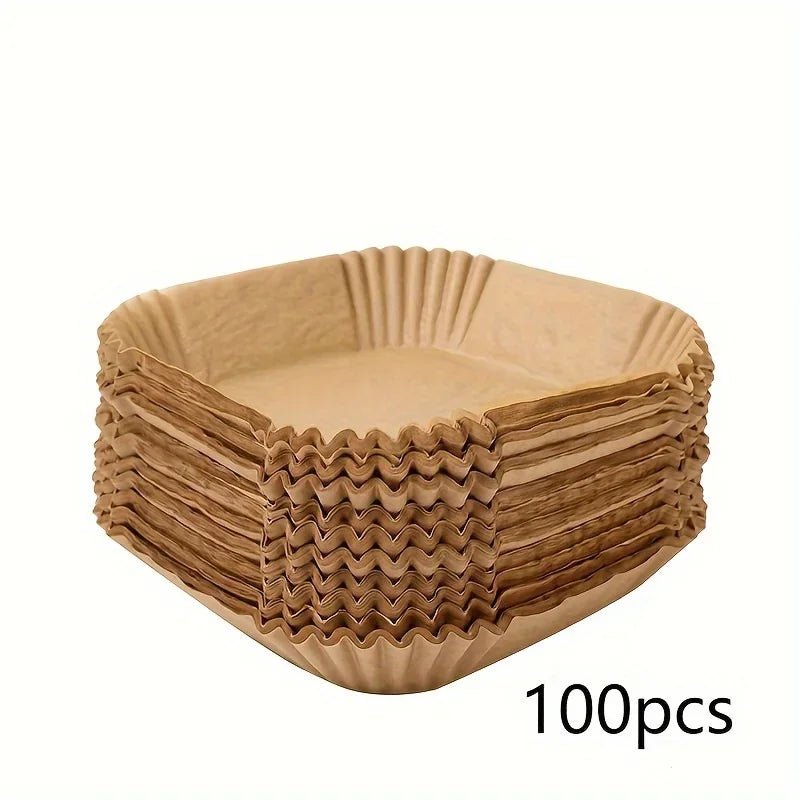 50/100pcs Square Silicone Oil Paper Mini Air Fryer Liner Suitable For Most Air Fryers Non Stick Air Fryer - Avero