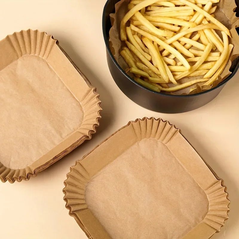 50/100pcs Square Silicone Oil Paper Mini Air Fryer Liner Suitable For Most Air Fryers Non Stick Air Fryer - Avero