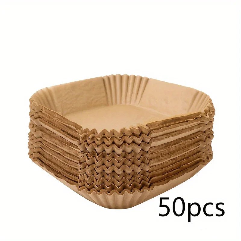50/100pcs Square Silicone Oil Paper Mini Air Fryer Liner Suitable For Most Air Fryers Non Stick Air Fryer - Avero