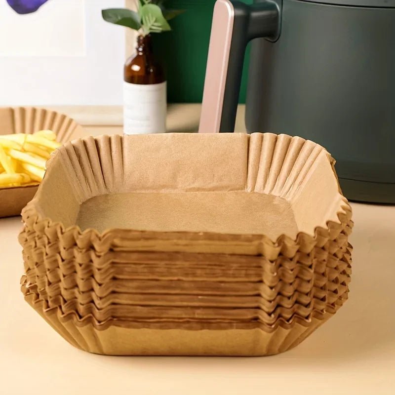50/100pcs Square Silicone Oil Paper Mini Air Fryer Liner Suitable For Most Air Fryers Non Stick Air Fryer - Avero