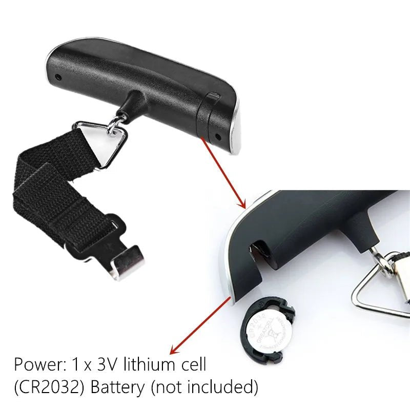 50kg Portable Hanging Scale Electronic Hand Luggage Scale Digital Display Suitcase 110lb Travel Baggage Bag Weighing Tools - Avero