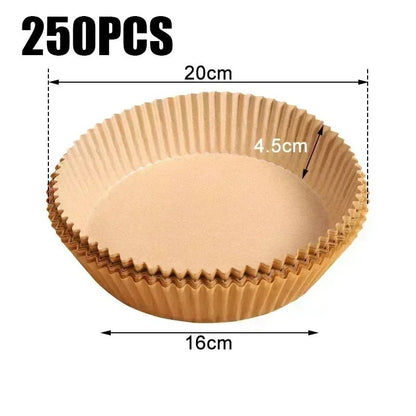 50pcs Air Fryer Grease Absorbent For Household Baking Pans With Thickened Silicone Paper Pads - Avero