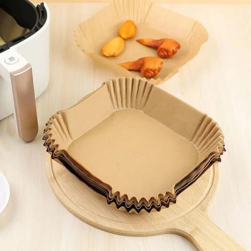 50pcs Air Fryer Paper Grease Absorbent Paper For Household Baking Pans With Thickened Silicone Paper Pads - Avero