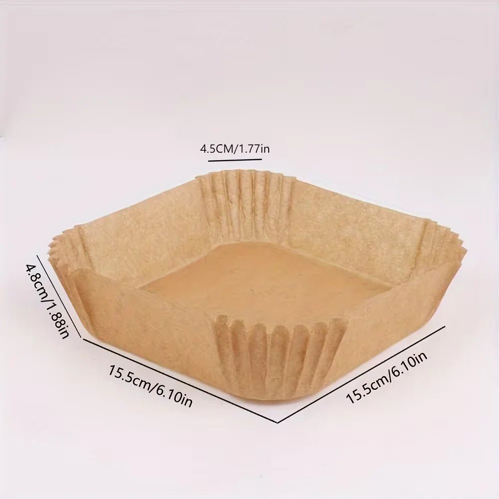 50pcs/set Disposable Air Fryer Paper Liner 20CM Oil - proof Water - proof Airfryer Disposable Cooking Paper Trays Baking Paper - Avero