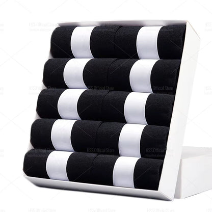 5/10 Pairs Men'S Cotton Blend Socks Black Business Men Socks Soft Breathable Summer Winter for Male Socks plus Size (6.5 - 14) - Avero