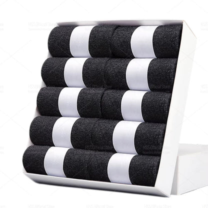 5/10 Pairs Men'S Cotton Blend Socks Black Business Men Socks Soft Breathable Summer Winter for Male Socks plus Size (6.5 - 14) - Avero